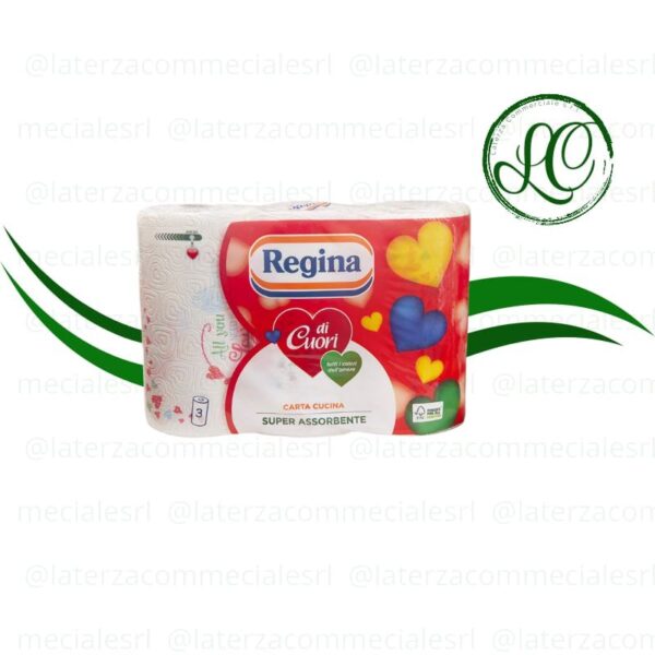 CONFEZIONE CARTACASA REGINA DI CUORI 3 ROTOLONI