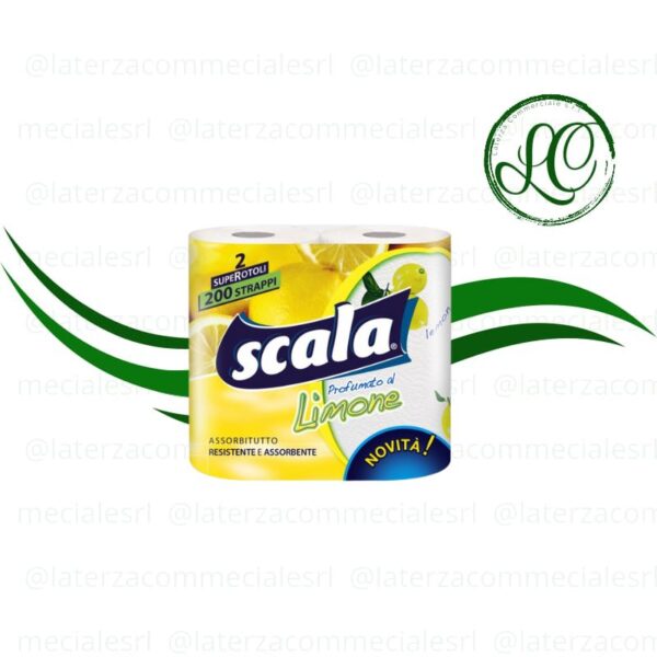 CONFEZIONE SCALA CARTA CASA LIMONE 2 ROT. 2 V. x 12 cf