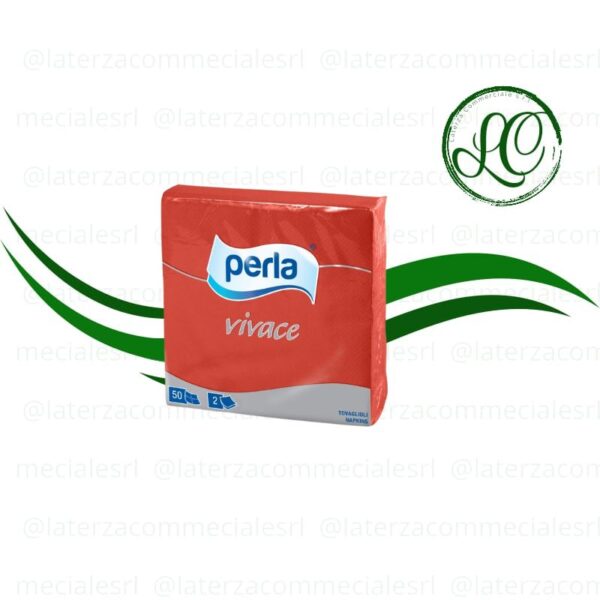 CONFEZIONE SCALA TOVAGLIOLI ROSSO PERLA VIVACE 50 pz 33x33 2V