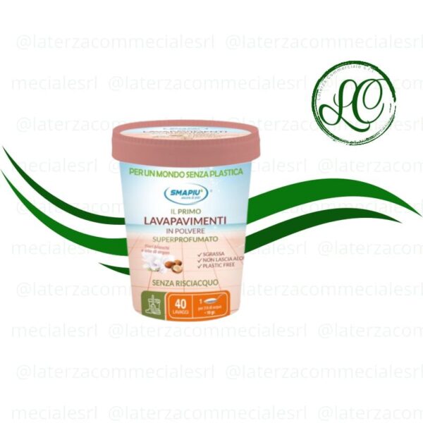CONFEZIONE SMAPIU' LAVAPAVIMENTI POLVERE F.BIANCHI E ARGAN da 400 gr.
