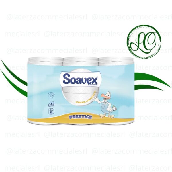 CONFEZIONE SOAVEX PRESTIGE CARTA IGIENICA 3 V x 12 rotoli