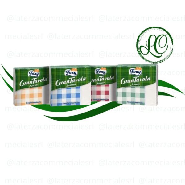 CONFEZIONE TOVAGLIOLO FOXY SCOZZESE 32x32,5 cm 2 V da 42 pz x 36 conf